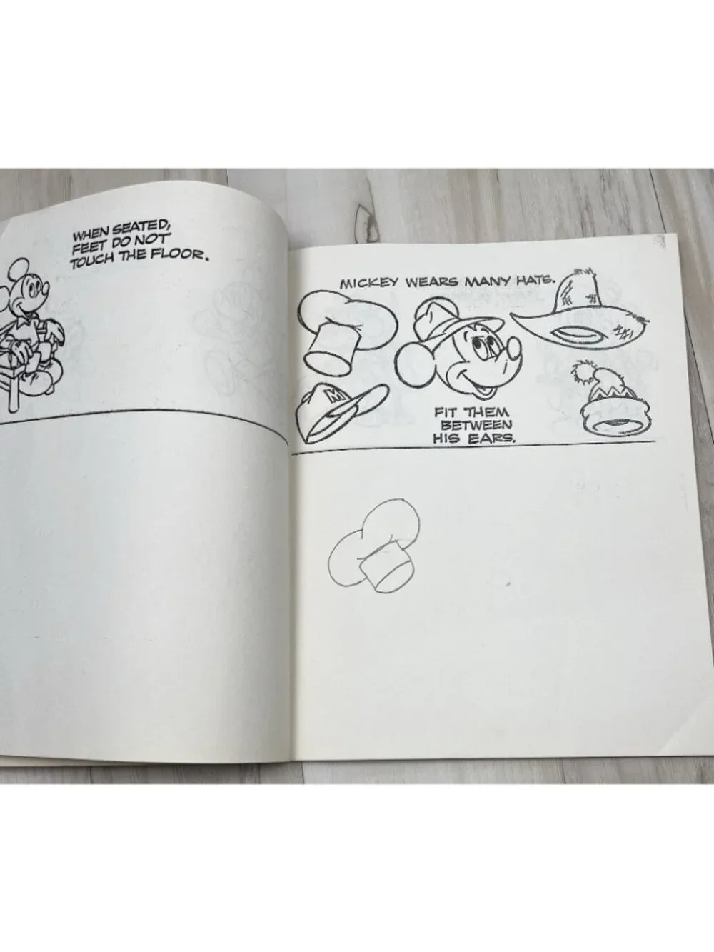 VTG 1983 Lot 2 Golden How to Draw Activity Books Mickey Mouse & Woody Woodpecker
